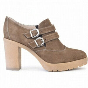 Italian Suede Leather Platform Heels